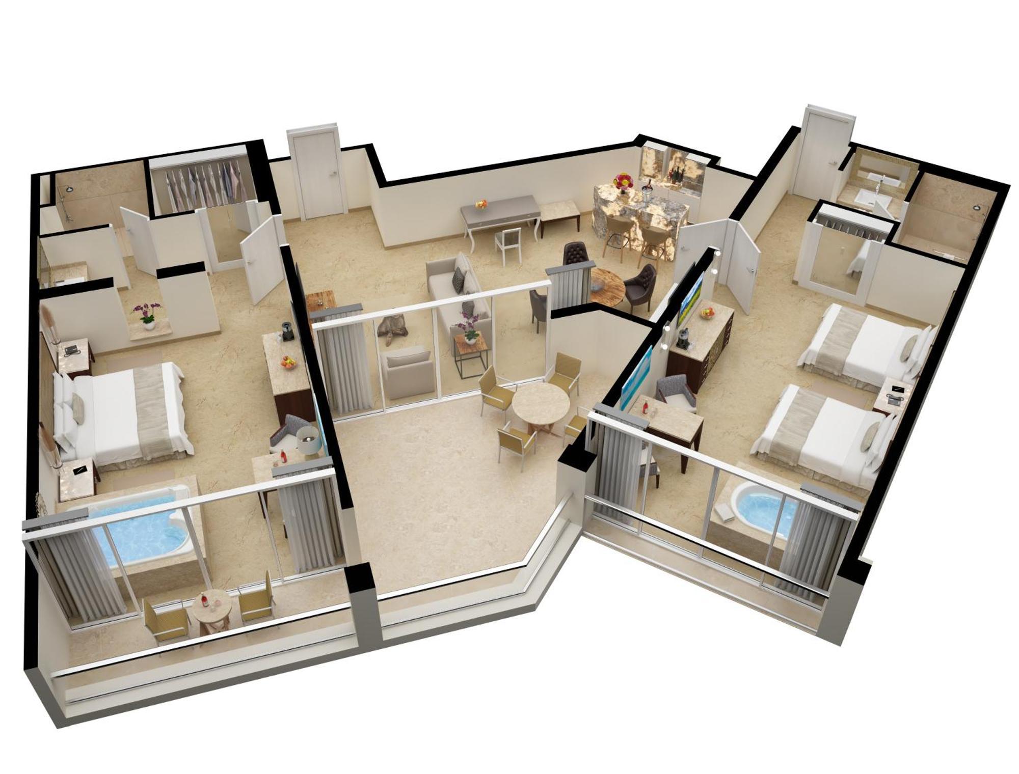 Two Bedroom Presidential Suite Ocean View Kids & Teens